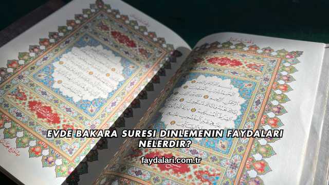 Evde Bakara Suresi Dinlemenin Faydaları Nelerdir?