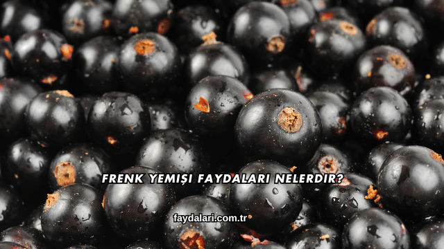 Frenk Yemişi Faydaları Nelerdir?