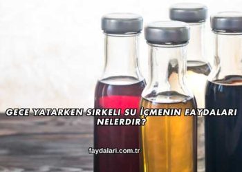 Gece Yatarken Sirkeli Su İçmenin Faydaları Nelerdir?