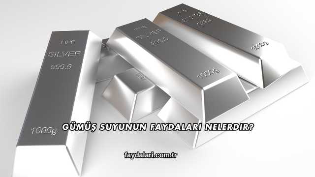 Gümüş Suyunun Faydaları Nelerdir?