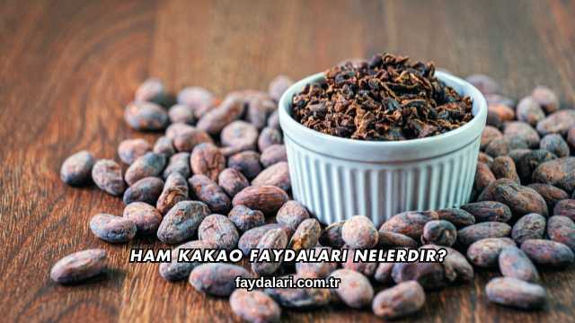Ham Kakao Faydaları Nelerdir?