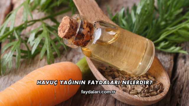 Havuç Yağının Faydaları Nelerdir?