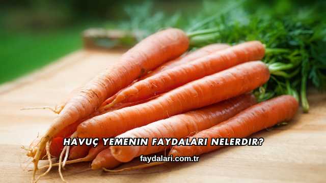 Havuç Yemenin Faydaları Nelerdir?