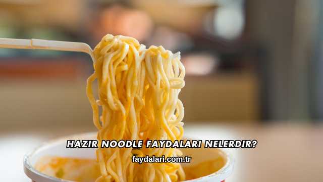 Hazır Noodle Faydaları Nelerdir?