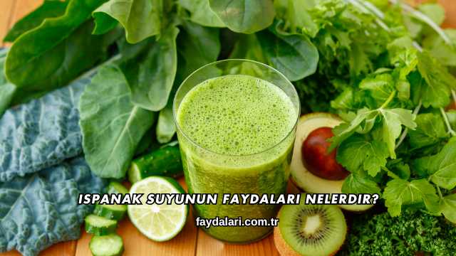 Ispanak Suyunun Faydaları Nelerdir?