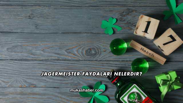 Jagermeister Faydaları Nelerdir?