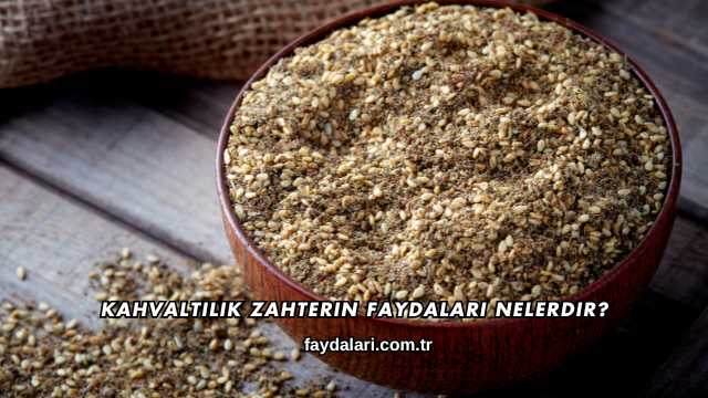 Kahvaltılık Zahterin Faydaları Nelerdir?