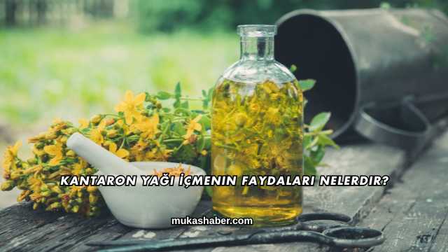 Kantaron Yağı İçmenin Faydaları Nelerdir?