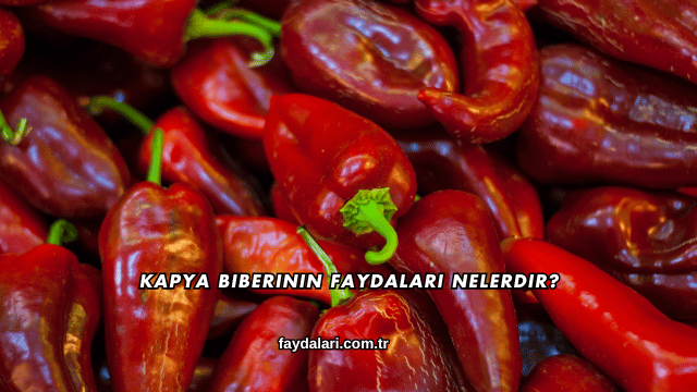 Kapya Biberinin Faydaları Nelerdir?