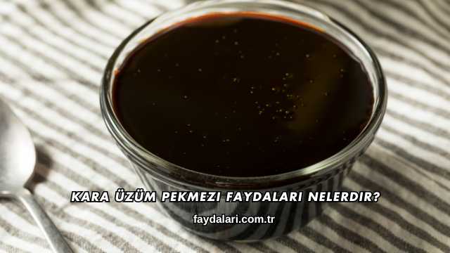 Kara Üzüm Pekmezi Faydaları Nelerdir?