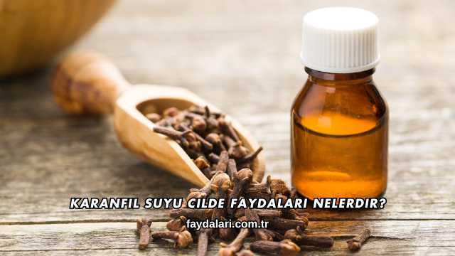 Karanfil Suyu Cilde Faydaları Nelerdir?
