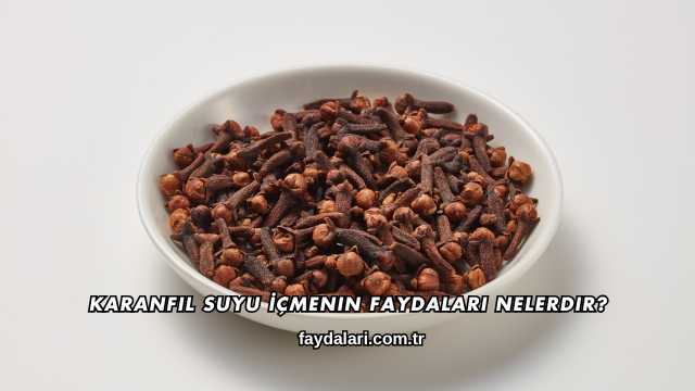 Karanfil Suyu İçmenin Faydaları Nelerdir?