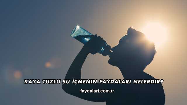 Kaya Tuzlu Su İçmenin Faydaları Nelerdir?