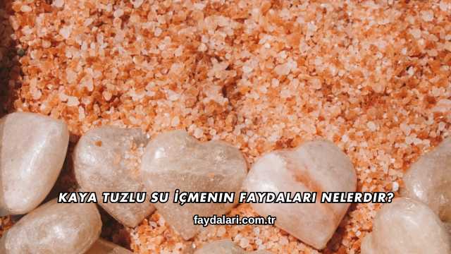 Kaya Tuzlu Su İçmenin Faydaları Nelerdir?