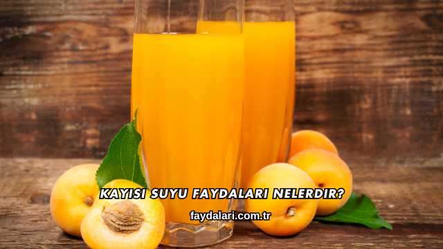 Kayısı Suyu Faydaları Nelerdir?