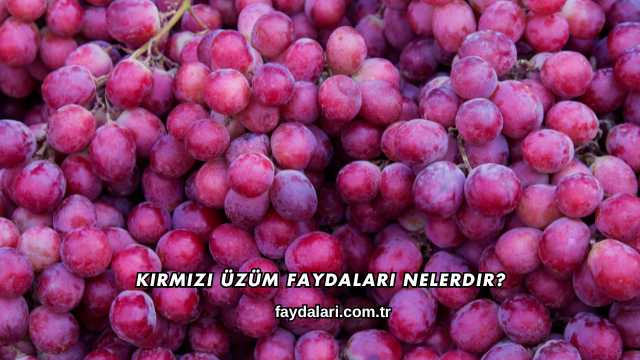 Kırmızı Üzüm Faydaları Nelerdir?