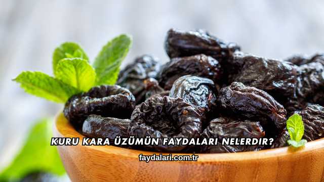 Kuru Kara Üzümün Faydaları Nelerdir?
