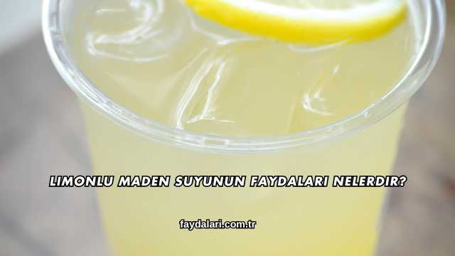 Limonlu Maden Suyunun Faydaları Nelerdir?