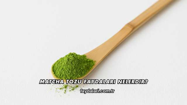 Matcha Tozu Faydaları Nelerdir?