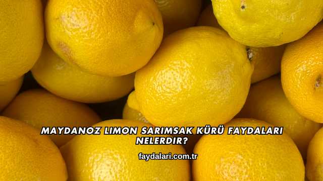 Maydanoz Limon Sarımsak Kürü Faydaları Nelerdir?