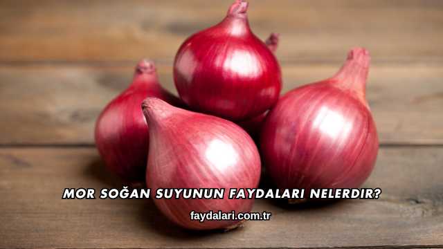 Mor Soğan Suyunun Faydaları Nelerdir?