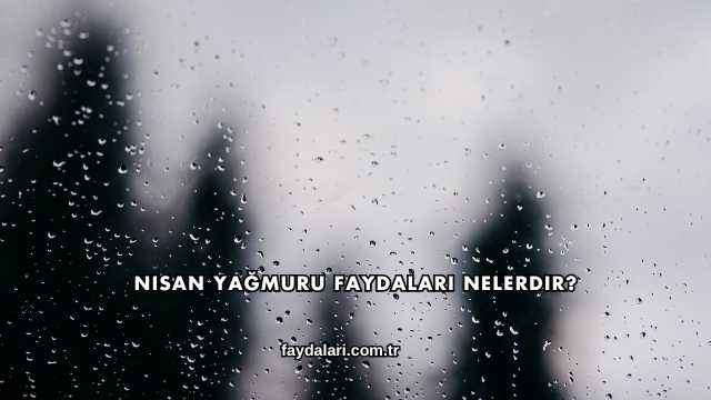 Nisan Yağmuru Faydaları Nelerdir?