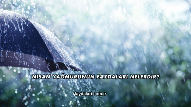 Nisan Yağmurunun Faydaları Nelerdir?