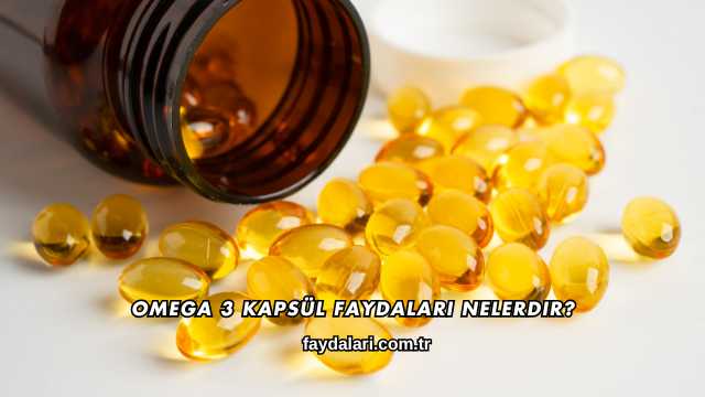 Omega 3 Kapsül Faydaları Nelerdir?