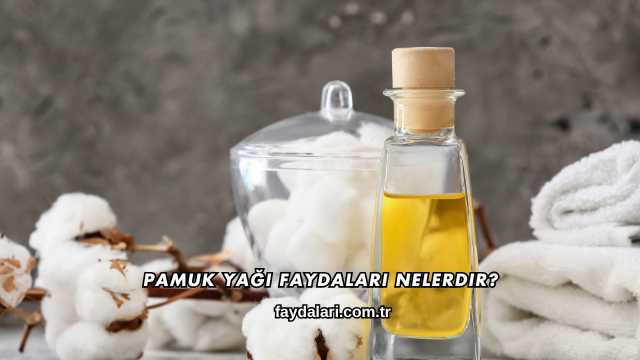 Pamuk Yağı Faydaları Nelerdir?
