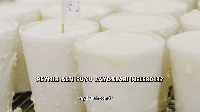 Peynir Altı Suyu Faydaları Nelerdir?