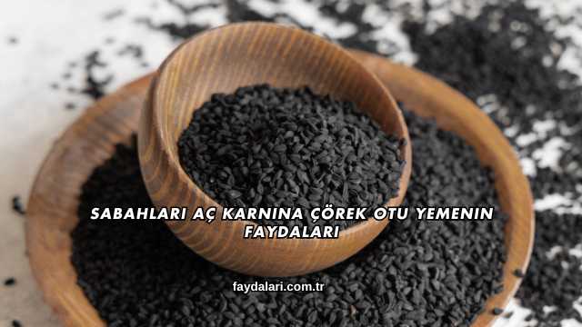 Sabahları Aç Karnına Çörek Otu Yemenin Faydaları