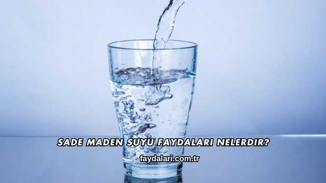 Sade Maden Suyu Faydaları Nelerdir?