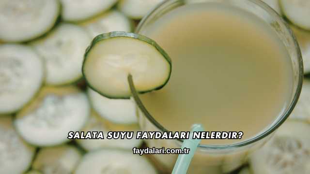 Salata Suyu Faydaları Nelerdir?