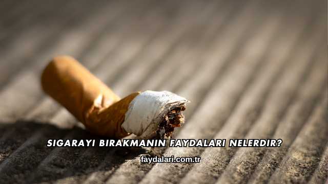 Sigarayı Bırakmanın Faydaları Nelerdir?