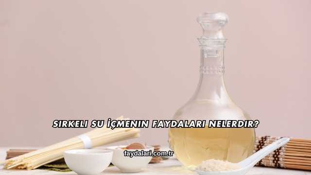 Sirkeli Su İçmenin Faydaları Nelerdir?