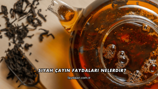 Siyah Çayın Faydaları Nelerdir?