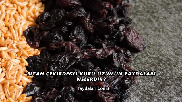 Siyah Çekirdekli Kuru Üzümün Faydaları Nelerdir