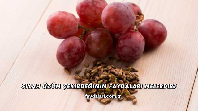 Siyah Üzüm Çekirdeğinin Faydaları Nelerdir?