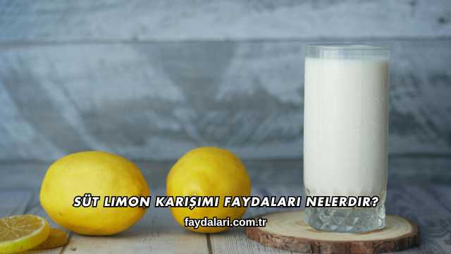 Süt Limon Karışımı Faydaları Nelerdir?