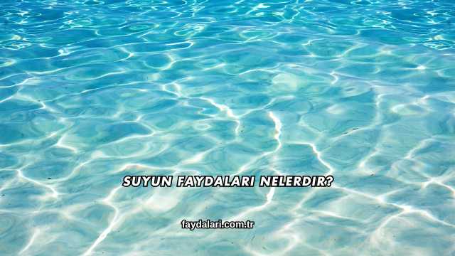 Suyun Faydaları Nelerdir?