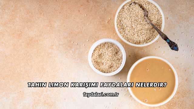 Tahin Limon Karışımı Faydaları Nelerdir?