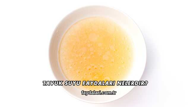 Tavuk Suyu Faydaları Nelerdir?
