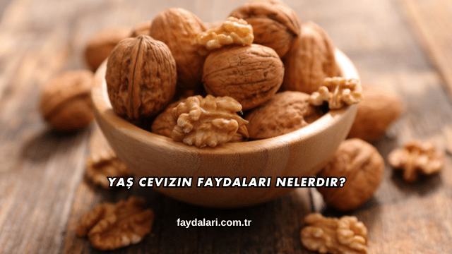 Yaş Cevizin Faydaları Nelerdir?