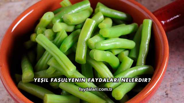 Yeşil Fasulyenin Faydaları Nelerdir?