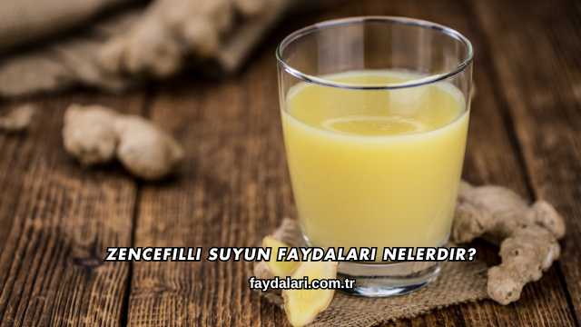 Zencefilli Suyun Faydaları Nelerdir?