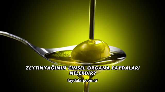 Zeytinyağının Cinsel Organa Faydaları Nelerdir?