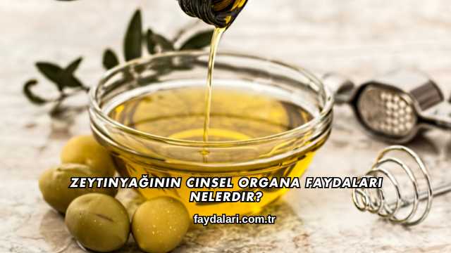 Zeytinyağının Cinsel Organa Faydaları Nelerdir?