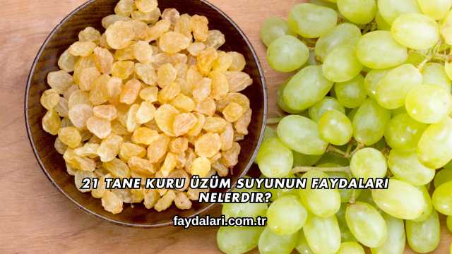21 Tane Kuru Üzüm Suyunun Faydaları Nelerdir?