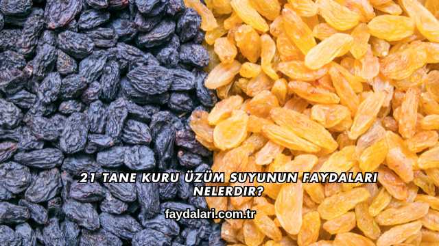 21 Tane Kuru Üzüm Suyunun Faydaları Nelerdir?