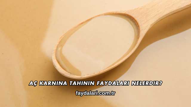 Aç Karnına Tahinin Faydaları Nelerdir?